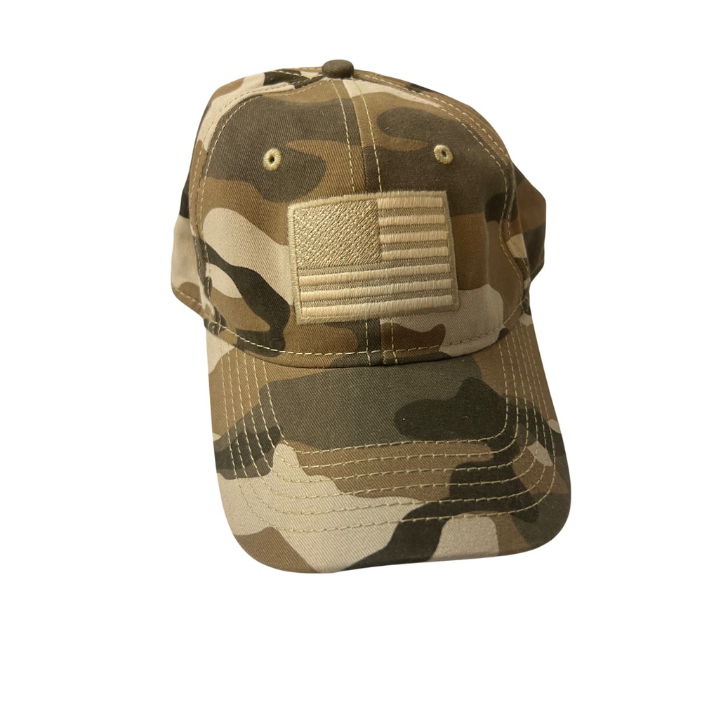 Academy Sports Outdoors Camo Baseball Cap American Flag Patch Adjustable Hat